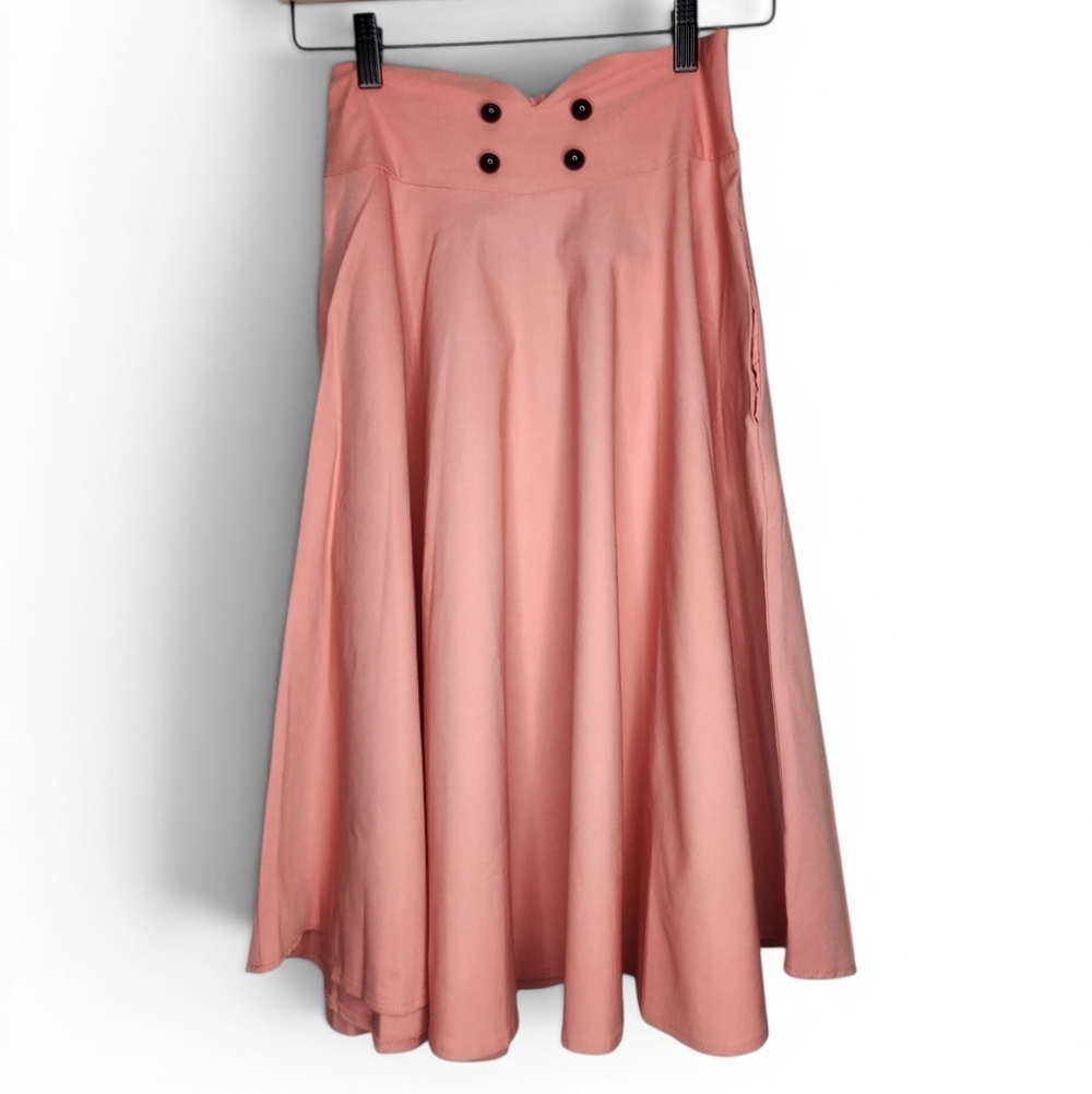 Belle Poque Flared Circle Skirt in Dusty Rose Size S New With Tags